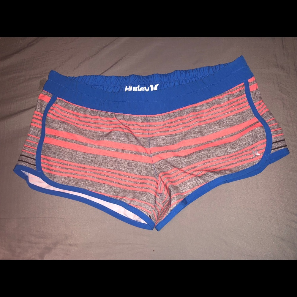 Hurley Blue and Pink Women's Swim Shorts